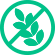 Green circle icon with plant symbol representing gluten-free products