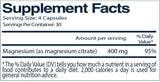 Magnesium Citrate 400mg - NF Sports